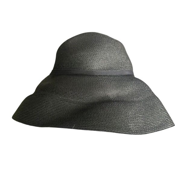 ERIC‎ JAVITS Packable Wide Brim Hat Black